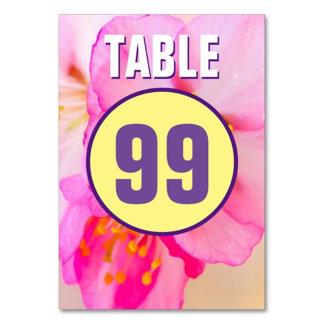 Tarjeta De Mesa Hermosas flores de cerezo de Sakura (Anverso)