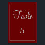Tarjeta De Mesa Hermoso Rojo y Gris<br><div class="desc">Una hermosa tarjeta de mesa que es verdaderamente única,  este artículo muestra un diseño rojo y gris utilizando plantillas fáciles de rellenar. El texto se puede personalizar así como el color de la tarjeta de mesa y el cuadrado. ¡Personalice su tarjeta de mesa hoy mismo!</div>