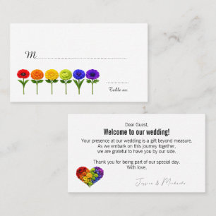 Tarjeta De Mesa Hermoso texto en la parte trasera 🌈 Crecer Juntos