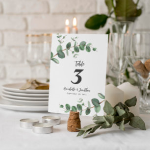 Tarjeta De Mesa Hermoso y delicado boda de follaje eucalipto