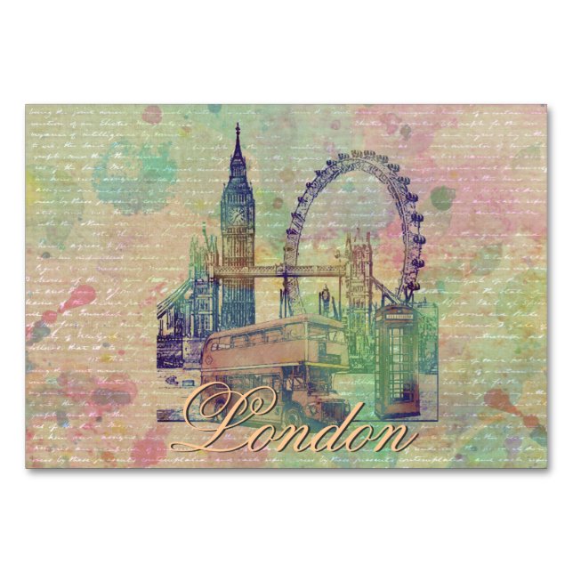 Tarjeta De Mesa Hermoso y moderno monumento en Londres (Anverso)