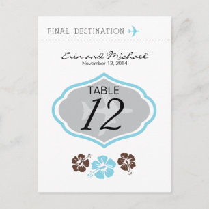 Tarjeta de mesa Hibiscus