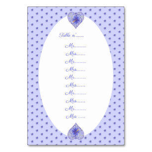 Tarjeta De Mesa Hibiscus & lace BLUE