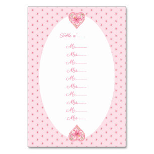 Tarjeta De Mesa Hibiscus & lace PINK