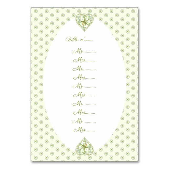 Tarjeta De Mesa Hibiscus & lace WHITE (Anverso)