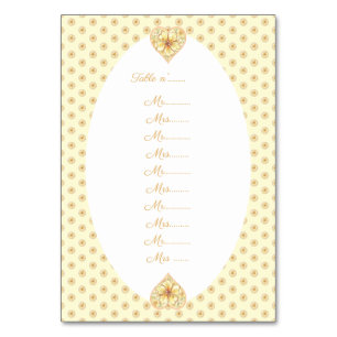 Tarjeta De Mesa Hibiscus & lace YELLOW