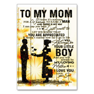 Tarjeta De Mesa Hijo a la carta de mi mamá Nuevo regalo de decor