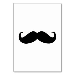 Tarjeta de mesa Hipster Mustache