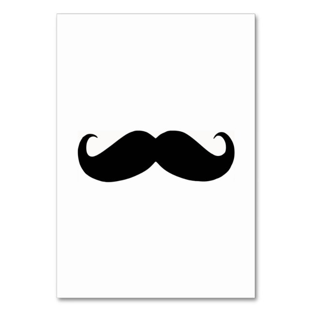 Tarjeta de mesa Hipster Mustache (Anverso)