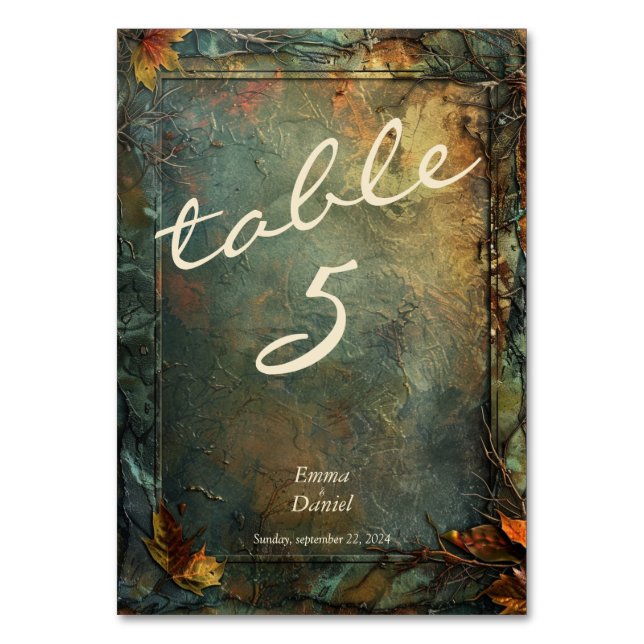 Tarjeta De Mesa Hobbiton Haven Boda (Anverso)