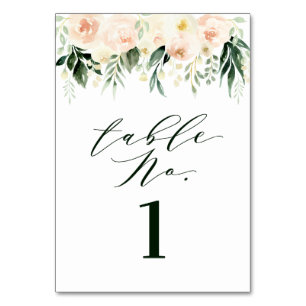Tarjeta De Mesa Hoja de color de la piel y la crema + boda folicul