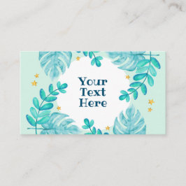 Tarjeta De Mesa hojas de acuarela bohemia bohemia