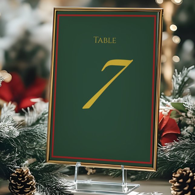 Tarjeta De Mesa Holiday Luxe Christmas Table Number Card (Subido por el creador)