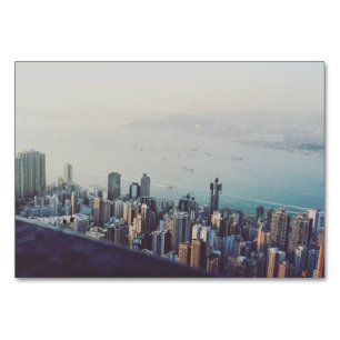 Tarjeta De Mesa Hong Kong desde arriba del diseño personalizado