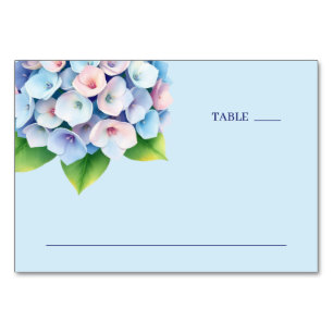 Tarjeta De Mesa Hortensia Botánica Serene Blue
