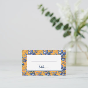 Tarjeta De Mesa Hortensia Floral Naranja Alegre