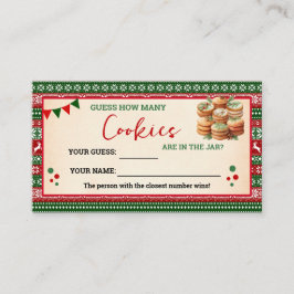 Tarjeta De Mesa How Many Cookies Game Ugly Sweater Card