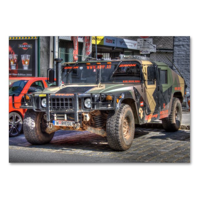 Tarjeta De Mesa Hummer H1 (Anverso)