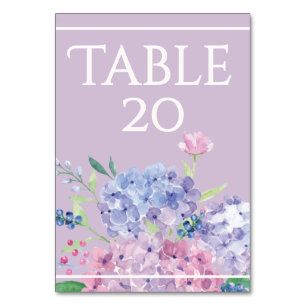 Tarjeta De Mesa Hydrangeas Pastel - Pestaña vertical de 3,5" x 5"