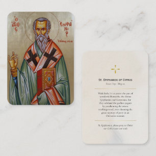 Tarjeta De Mesa Icono cristiano ortodoxo de San Pacomio el Grande