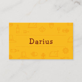 Tarjeta De Mesa Icono de Acción de Gracias de Oro