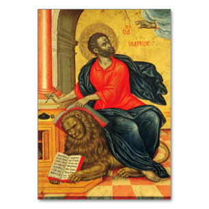 Tarjeta De Mesa icono ortodoxo de San Marcos Evangelista