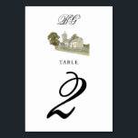 Tarjeta De Mesa Iglesia acuarela Monograma tradicional Boda<br><div class="desc">Un minimalista diseño de bodas de la iglesia acuarela. Un diseño tradicional de la iglesia que utiliza una tipografía clásica y caligrafía elegantes. Un encantador diseño de monograma de iglesia cristiana con tipografía moderna y elegante. Un elegante diseño de mesas bodas con temática de iglesia tradicional con elementos modernos. También...</div>