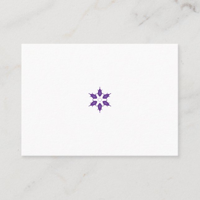 Tarjeta De Mesa Iglesia católica de la familia sagrada Bluple Purp (Anverso)