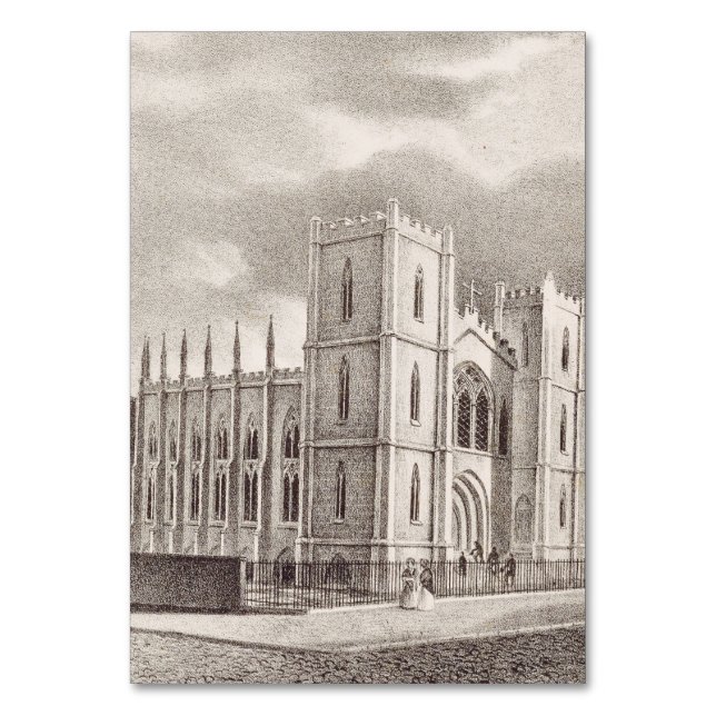 Tarjeta De Mesa Iglesia cristiana medieval (Anverso)