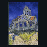 Tarjeta De Mesa Iglesia de Auvers-sur-Oise por Vincent Van Gogh<br><div class="desc">La Iglesia de Auvers-sur-Oise, Vista desde el Chevet por Vincent Van Gogh, óleo sobre lienzo 1890, es un paisaje pintado de una antigua iglesia de estilo gótico, maciza y maciza, con una gran torre de campanario redondeada que se eleva desde una colina de luz brillante y grasienta a un cielo...</div>