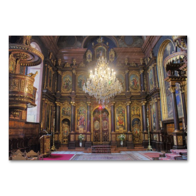 Tarjeta De Mesa Iglesia Ortodoxa Griega de la Santísima Trinidad (Anverso)