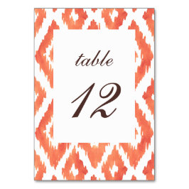 Tarjeta De Mesa Ikat Naranja
