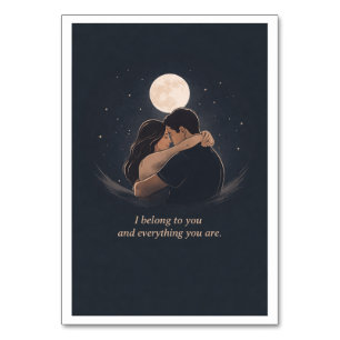 Tarjeta De Mesa Ilustración de Amor Profundo