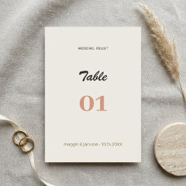 Tarjeta De Mesa Ilustración de papelería de boda boho | Abstracto