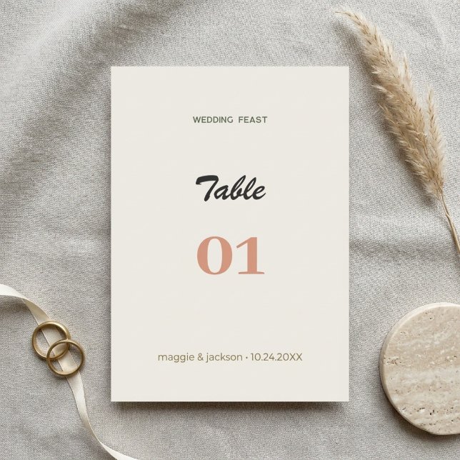 Tarjeta De Mesa Ilustración de papelería de boda boho | Abstracto (Subido por el creador)