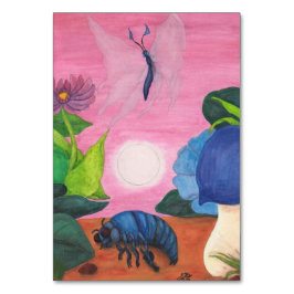 Tarjeta De Mesa Ilustracion de transformación de mariposa de insec