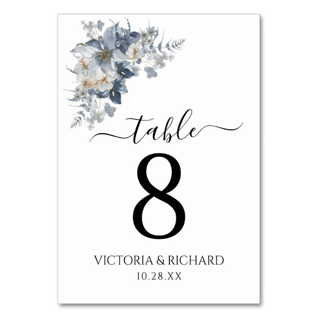 Tarjeta De Mesa ilustración en acuarela rústica de una floral  (Anverso)