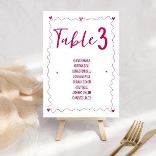 Tarjeta De Mesa Ilustraciones Scribble dibujadas a mano Nombre Bod