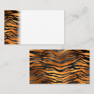 Tarjeta De Mesa Impresión animal glamorosa de tigres marrones negr