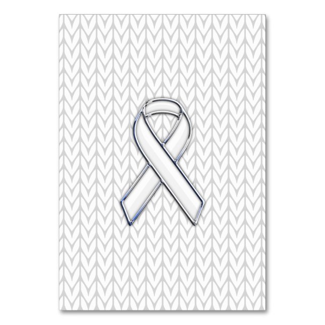 Tarjeta De Mesa Impresión cromada sobre la cinta blanca (Anverso)