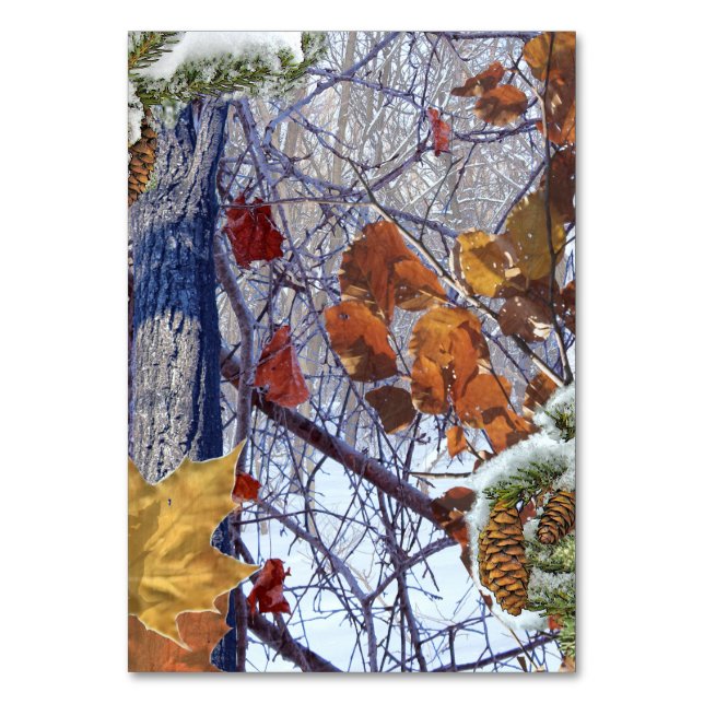 Tarjeta De Mesa Impresión de primer camuflaje de invierno de nieve (Anverso)