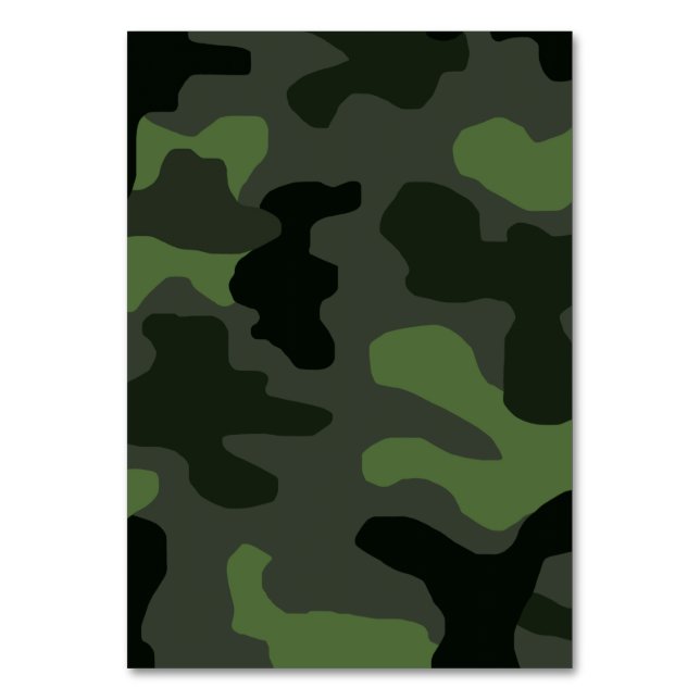 Tarjeta De Mesa Impresión del camuflaje verde oscuro gris n.º 14 (Anverso)
