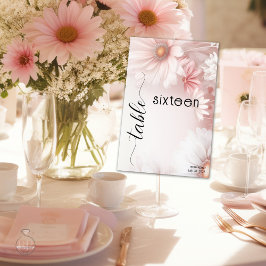 Tarjeta De Mesa Impresionantes daisies rosados de Rubor