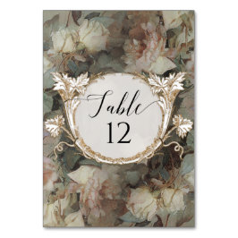 Tarjeta De Mesa Impresionista floral Rosa Boda de Casa Blanca Rosa