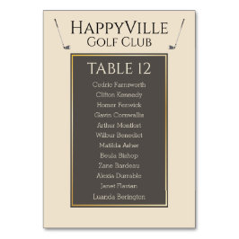Tarjeta De Mesa Increíble evento de golf colorido número de tabla 