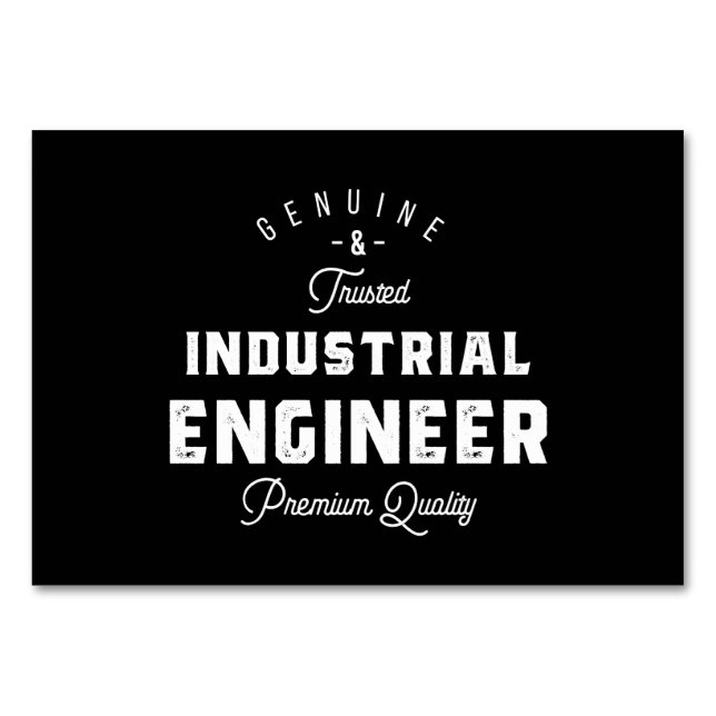 Tarjeta De Mesa Industrial engineer, cool, engineer, engineering, (Anverso)