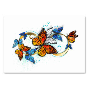 Tarjeta De Mesa Infinidad de Mariposas Monarca