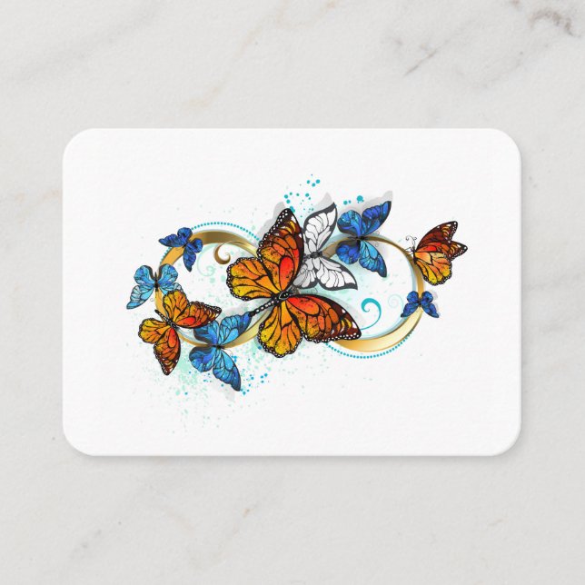 Tarjeta De Mesa Infinity of Monarch Butterflies (Anverso)