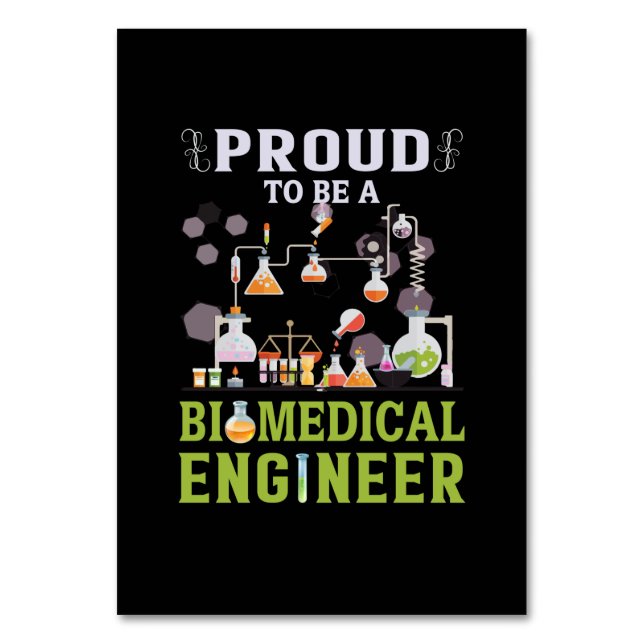 Tarjeta De Mesa Ingeniero Orgulloso De Ser Ingeniero Biomédico (Anverso)