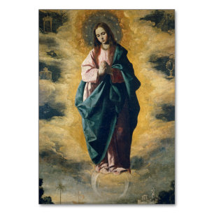 Tarjeta De Mesa Inmaculada concepción de Zurbarán